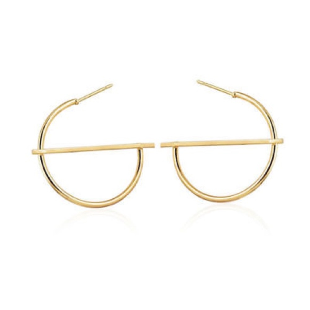 Gold Geometric Hoop Earrings